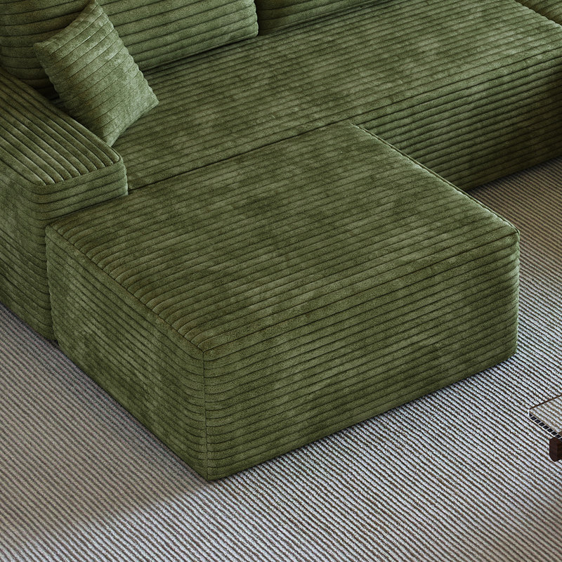 Modern Ottoman For Living Room, Green