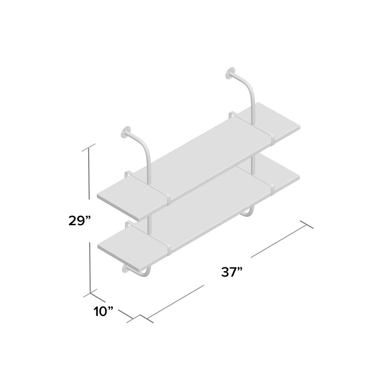 Springlake 2 Piece Wood Floating Shelf