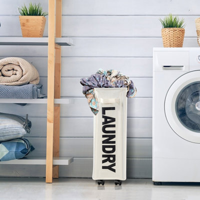 Rolling Laundry Hamper with Handles