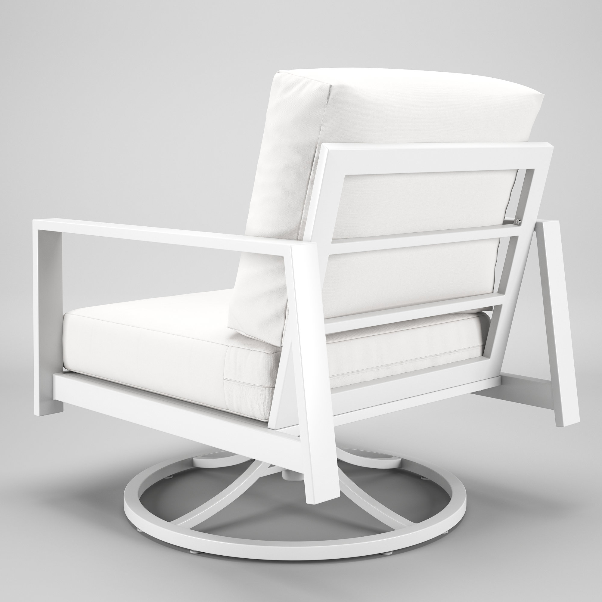 Townsend Metal Outdoor Chair With Sunbrella Cushion, Canvas White