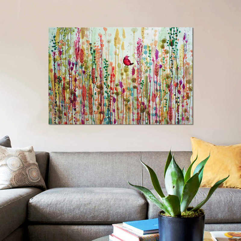 «Esperanto» par Sylvie Demers, reproduction sur toile, H 26 po x l 40 po x P 1,5 po, Toile tendue