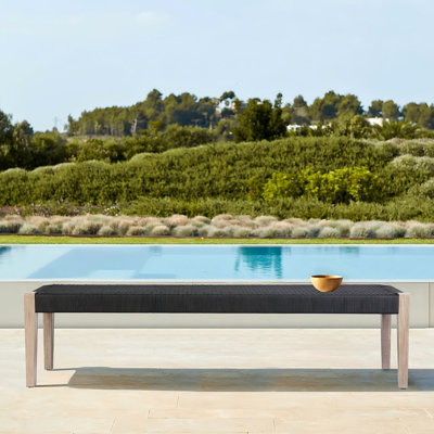 Indoor Outdoor Dining Bench In Eucalyptus Wood And Rope