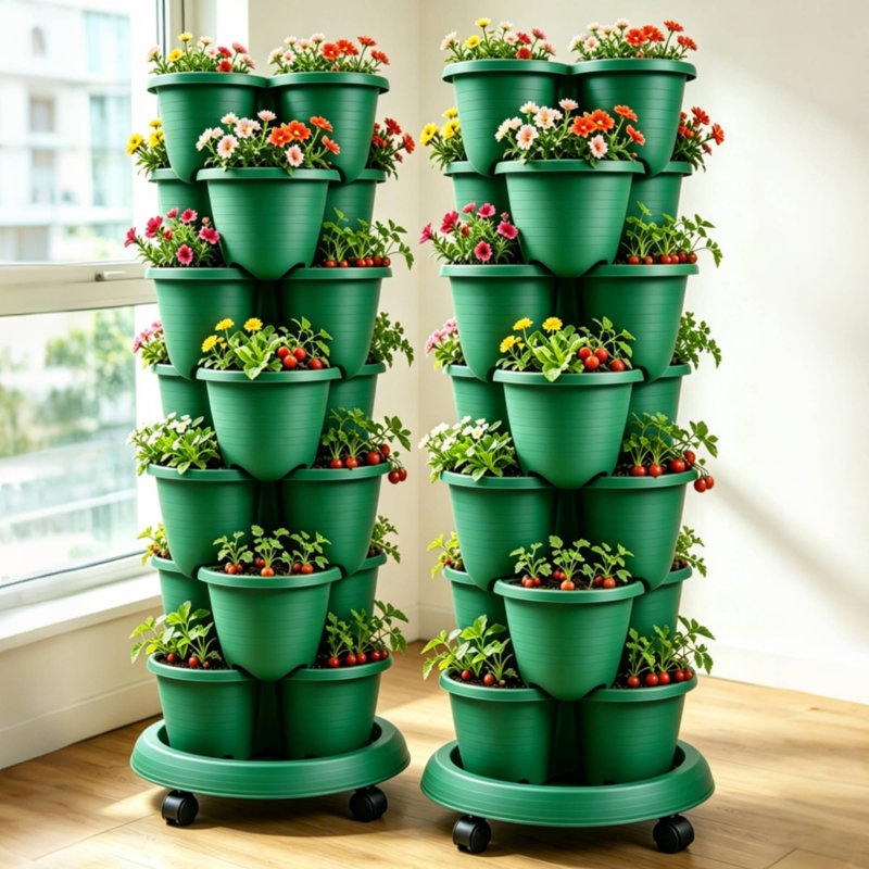 Ensemble de jardinières verticales Strawberry, Green