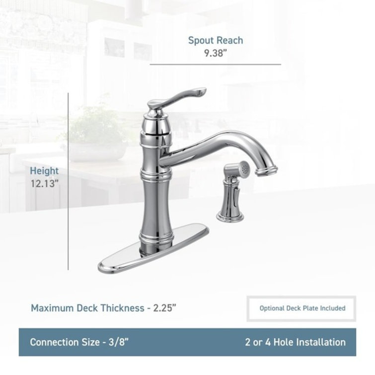 Belfield Single Handle Kitchen Faucet Duralock with Duralock™ and Supply Lines