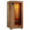 HeatWave Buena Vista 1–2 Person Ceramic Infrared Sauna for Home – 3 Low EMF Heaters, Far Infrared Dry Sauna, 7-Color Light Therapy, Wireless Audio – Canadian Hemlock Wood, Easy Assembly