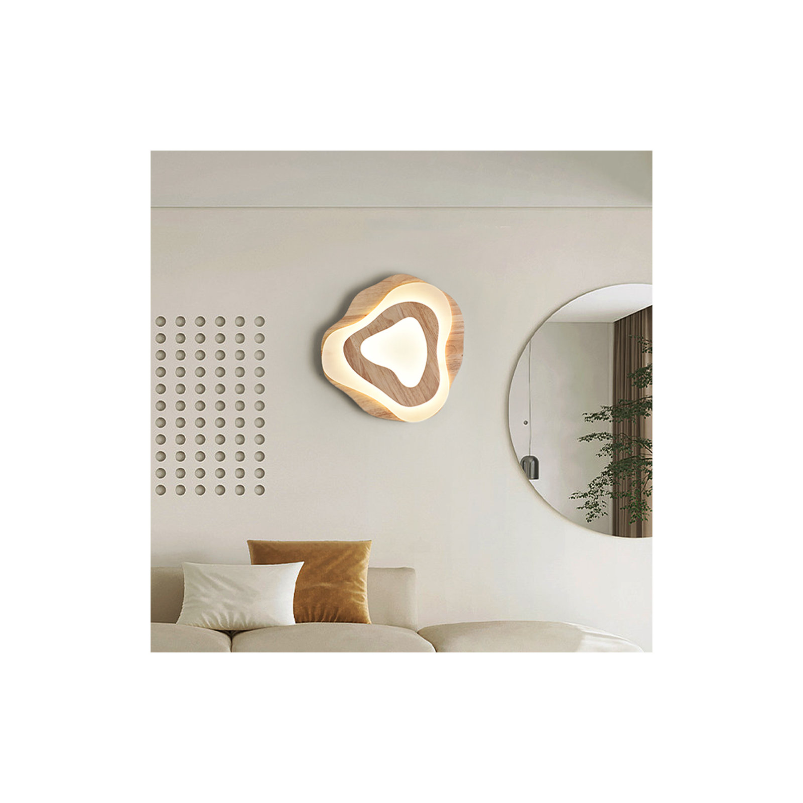 Single Light Acrylic LED Flush Mount, 2.75" H x 15.74" W x 15.71" D