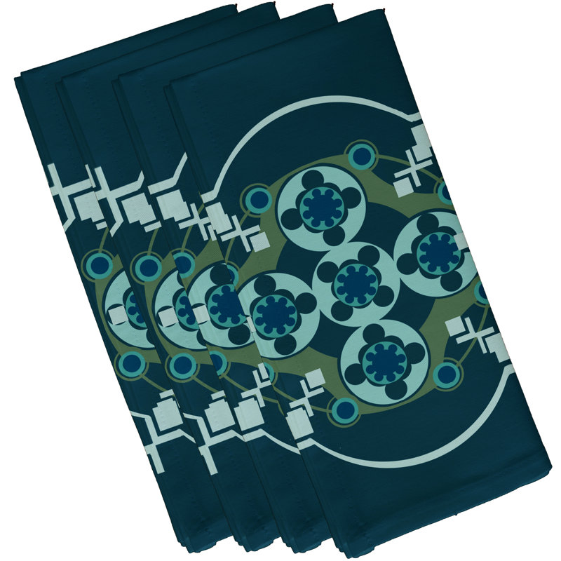 Ensemble de serviettes 4 pièces Atchison, L 18 po x L 18 po, Bleu sarcelle, turquoise