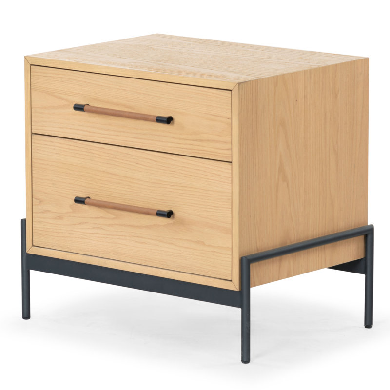 Chandri 2 - Drawer Nightstand, Natural/Black