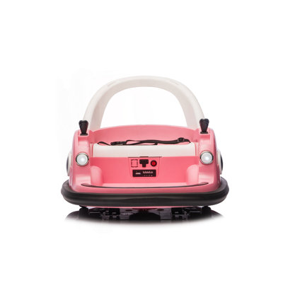 12V Ride On Bumper Car For Kids,Electric Car For Kids,1.5-5 Years Old,W/Remote Control, LED Lights, Bluetooth & 360 Degree Spin, Vehicle Body With Anti-Collision Padding Five-Point Safety Belt,2Wd