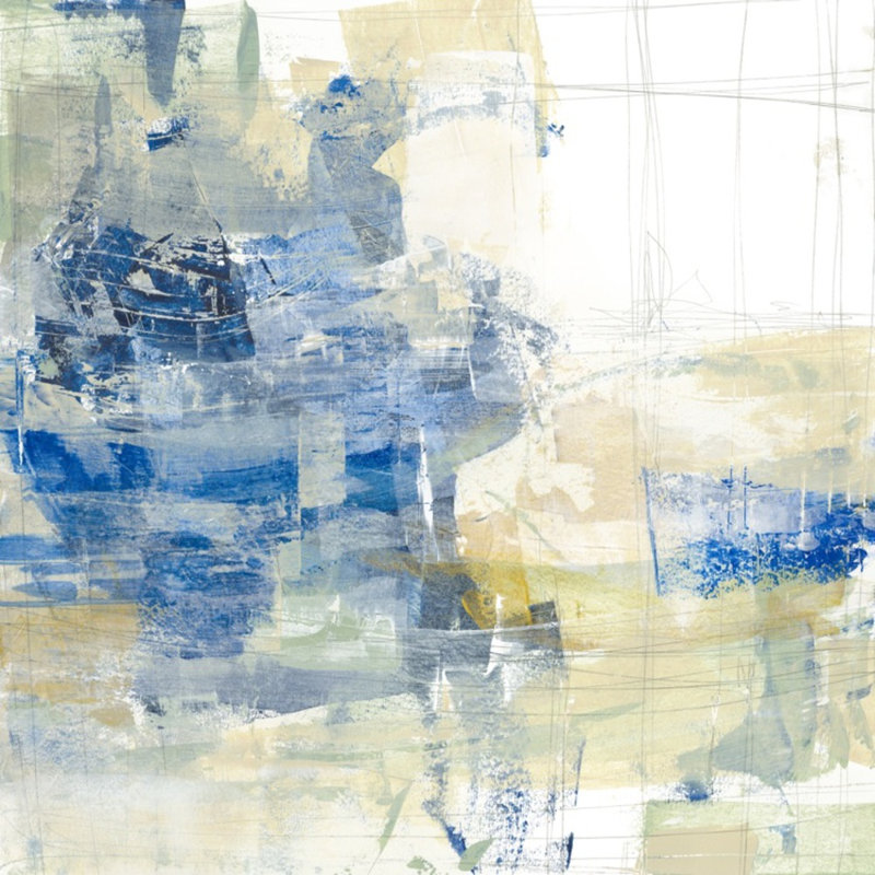 «Winter 2022 Layered Motion 7» par Maeve Harris, reproduction sur toile flottante, Cadre flottant doré, H 42 po x l 42 po