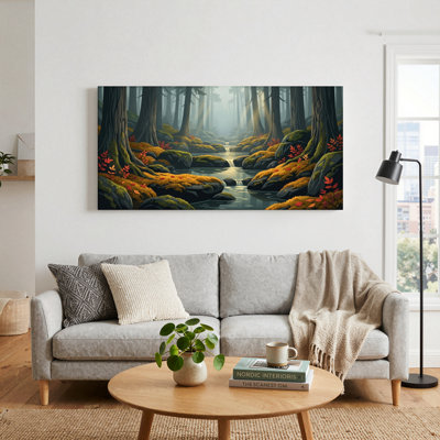 «Forest Stream», ensemble de 1 reproduction d'art sur toile