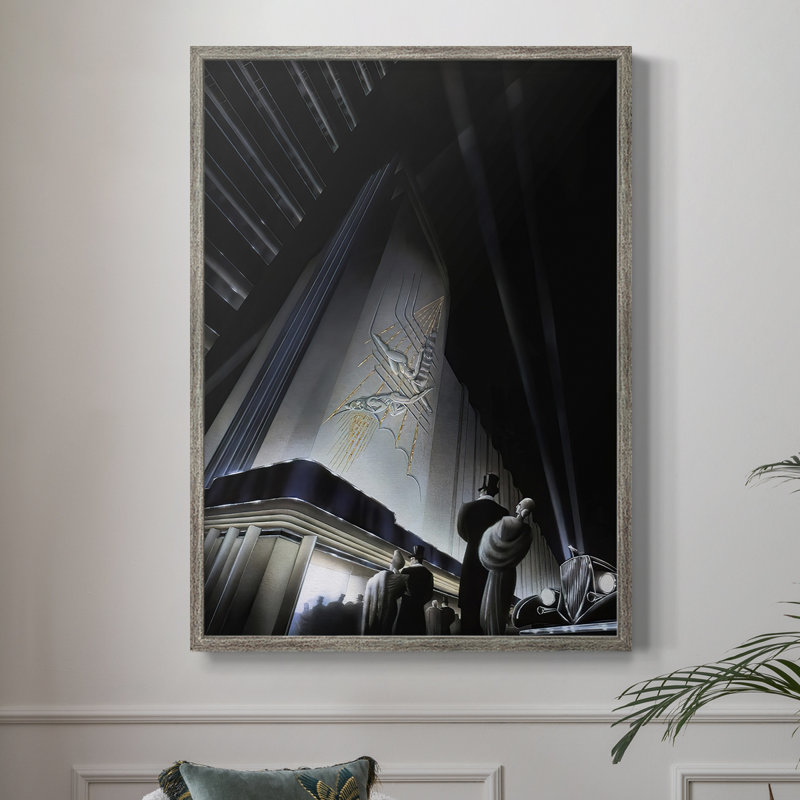 Ouverture de nuit, reproduction encadrée - bois massif, H 15 po x l 12 po