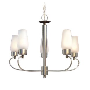 Soho 5 - Light Shaded Classic / Traditional Chandelier with Crystal Accents