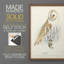 Chouette effraie - reproduction encadrée de qualité supérieure - prête à être accrochée - aucun clou requis - aucun clou requis-1840727193-1840727175