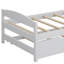Lit plate-forme avec lit gigogne-579995222