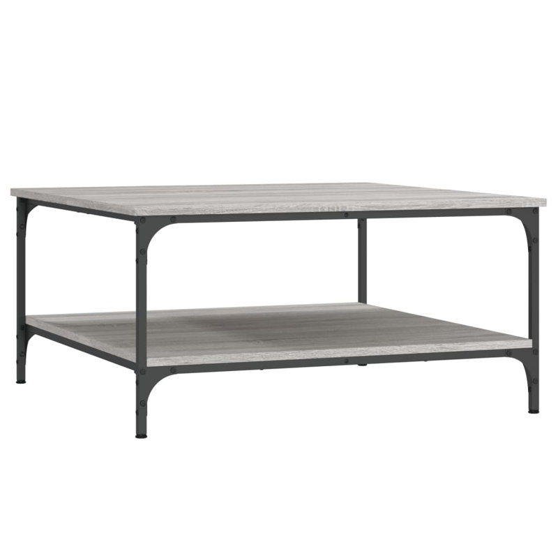 Rorer Four Leg Coffee Table with Storage, Black, 40cm H x 80cm W x 80cm D