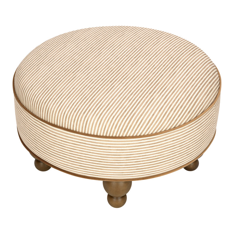 Astre Ottoman by Nate Berkus, Perf Bronze Stripe Eco-Crossweave