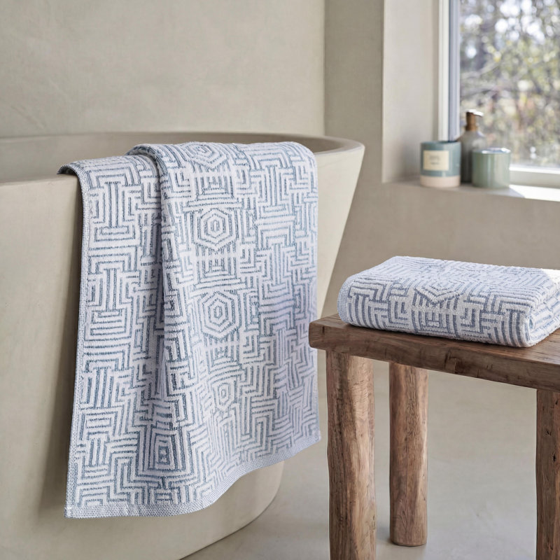 Serviettes de bain Jasper, Bleu