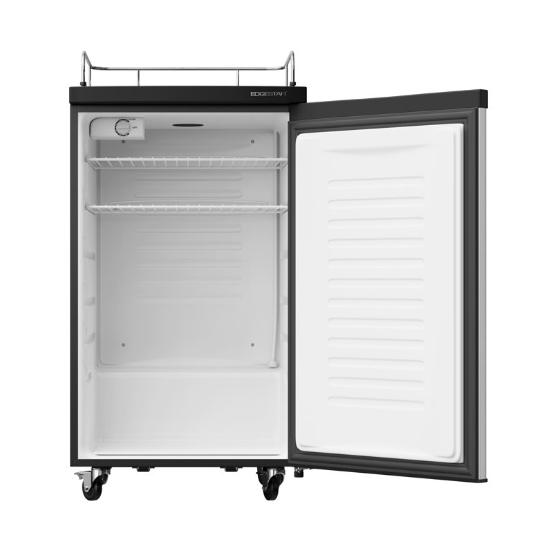EdgeStar 4.9 Cubic Feet Cornelius Keg Freestanding Kegerator with, Stainless Steel
