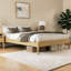 Base de lit plateforme en bambou avec lattes de bois - aucun sommier nécessaire, conception minimaliste-730939940-730939928
