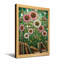 Plantes et fleurs, motif de tournesols et de livres en verre coloré-2115177576-2115177583-2115177556