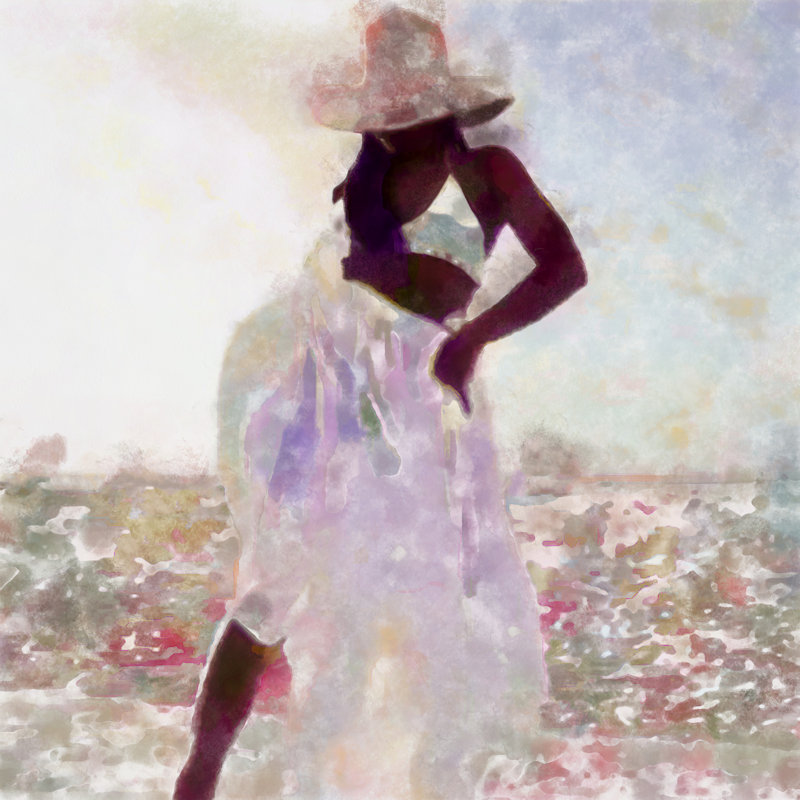 Sa danse colorée I, H 30 po x l 30 po