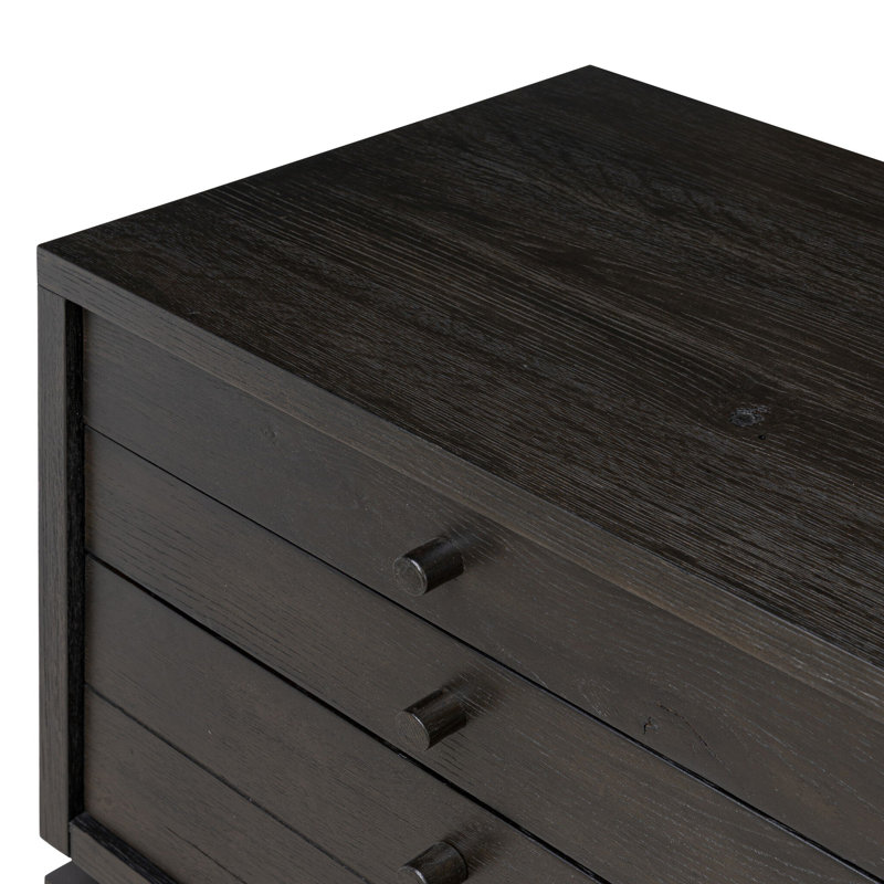 BERGSTROM Media Console, Smoked Black Oak