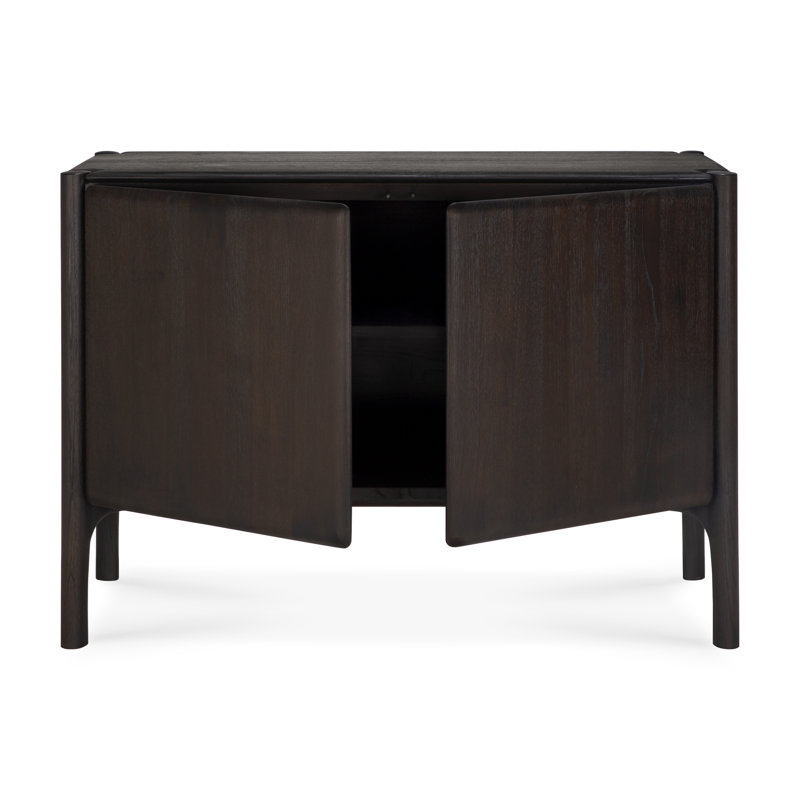 Pi 47'' W Solid Wood Server, Teak Dark Brown
