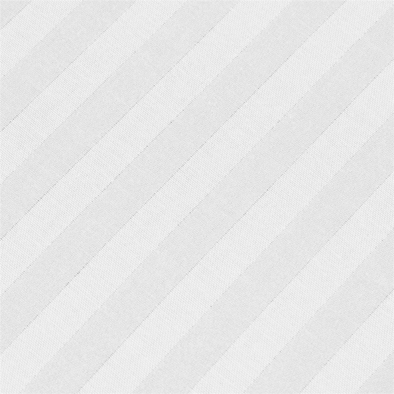 200 Thread Count Microfibre Stripe Fitted Sheet 40cm, Double (4'6), White