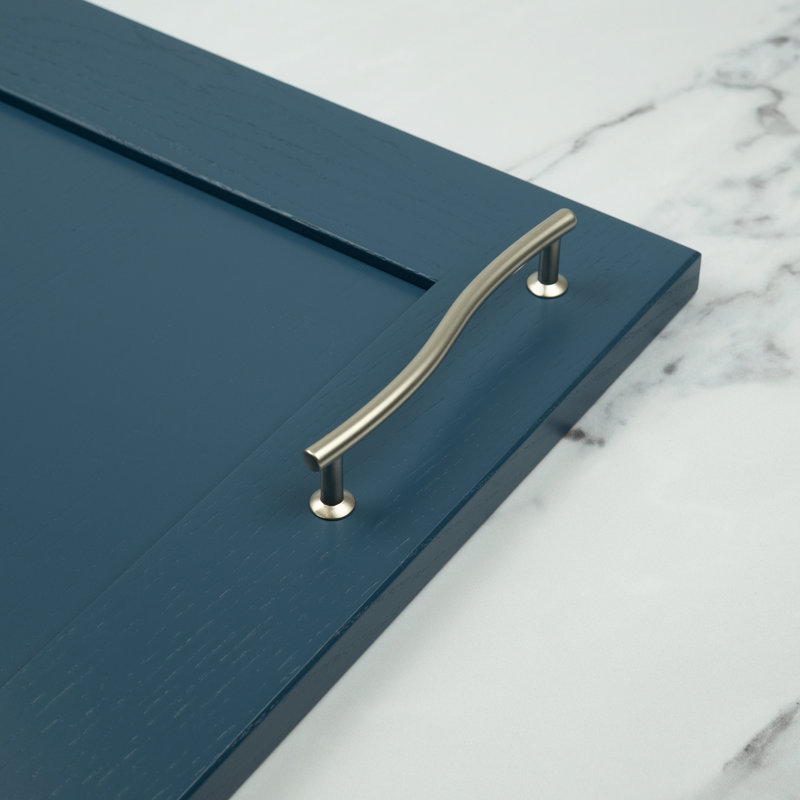 Matt Nickel Curved Bar Cabinet Handle