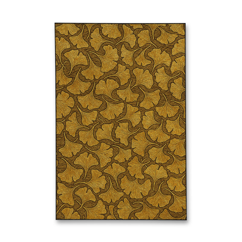 Tapis bleu tissé lavable rétro Mosso, 4'11" x 9'10"