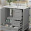 Ensemble de meuble-lavabo 30 po, ensemble d'armoire de salle de bain avec lavabo, armoire de rangement avec porte à fermeture douce et 3 tiroirs-120102494