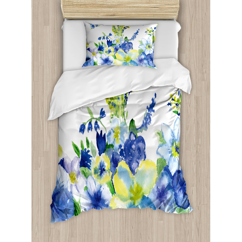 Farmhouse / Country Floral Duvet Cover, Twin Duvet Cover