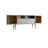 Theodore 62.99" Mid-Century Moderrn 6-Shelf TV Stand for TVs up to 60" in Off White and Cinnamon-1754171366