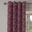 Rideau décoratif à 2 panneaux à motif floral avec œillets Latitude Run®, 50 po x 96 po, brun foncé magenta-106350629