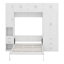 Base de lit plateforme pliable, lit escamotable avec casiers et tablettes avec armoires de rangement