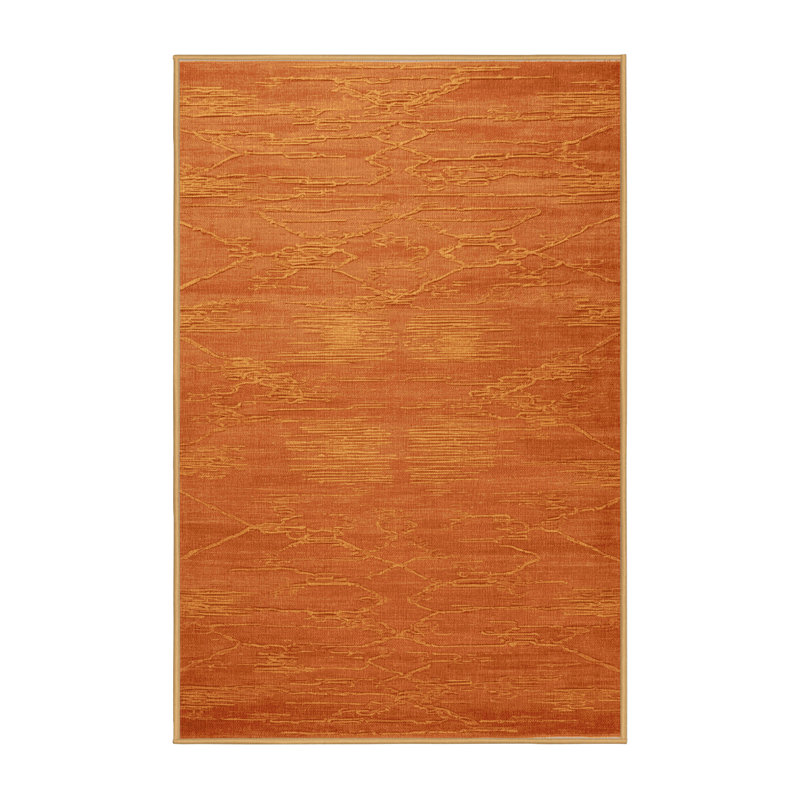 Tapis abstrait lavable à la machine, Rectangulaire 2 pi x 3 pi