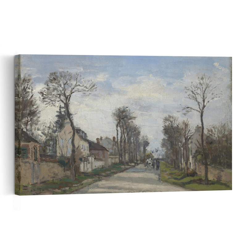Route de Versailles, Louveciennes, 1870 impressionniste abstrait contemporain cheval paysage architecture impression d'art mural