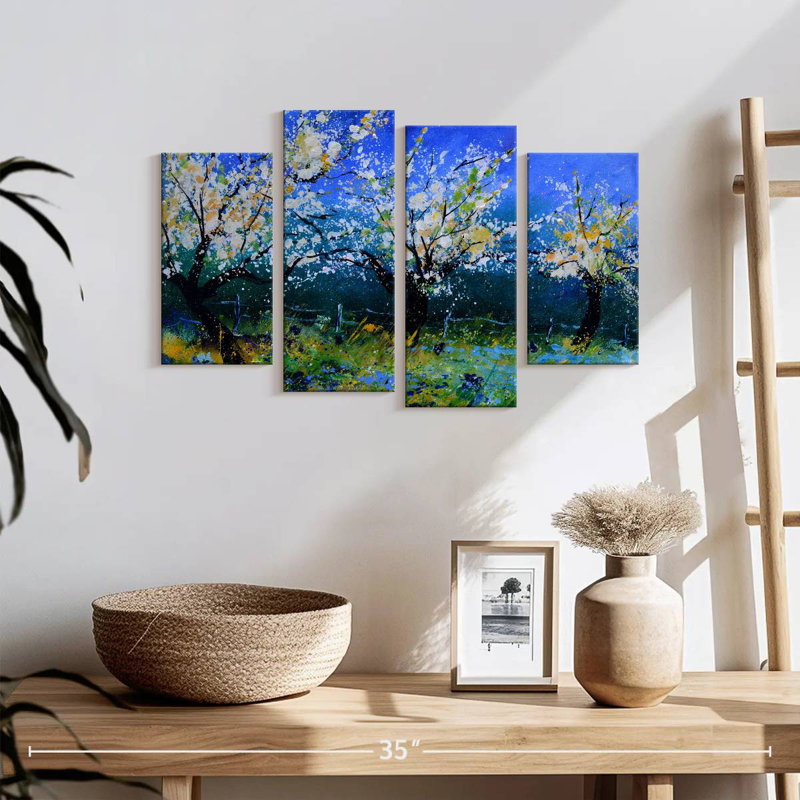 Apple Trees In Spring, 14" H x 24" W