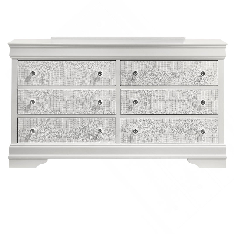 Commode 6 tiroirs Blaze, Blanc