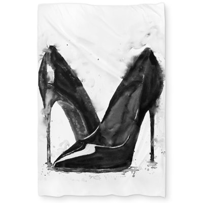 Black High Heels Shoes | Fashion Woman Duvet Cover Decor
