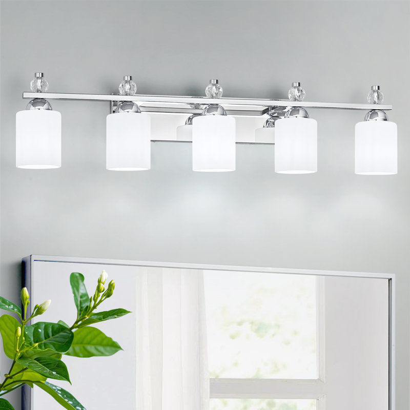 Mid Century  Vanity Light E26 Socket Glass Bathroom Vanity Light Fixtures Modern Vanity Lights for Bathroom Mirror Hallway