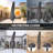 10 ft Cantilever Patio Umbrella with Solar LED Light, Sandbag Weight, Offset Hanging Outdoor Market Umbrella with Protective Cover, Crank and Tilt, Lake Blue-2062451750