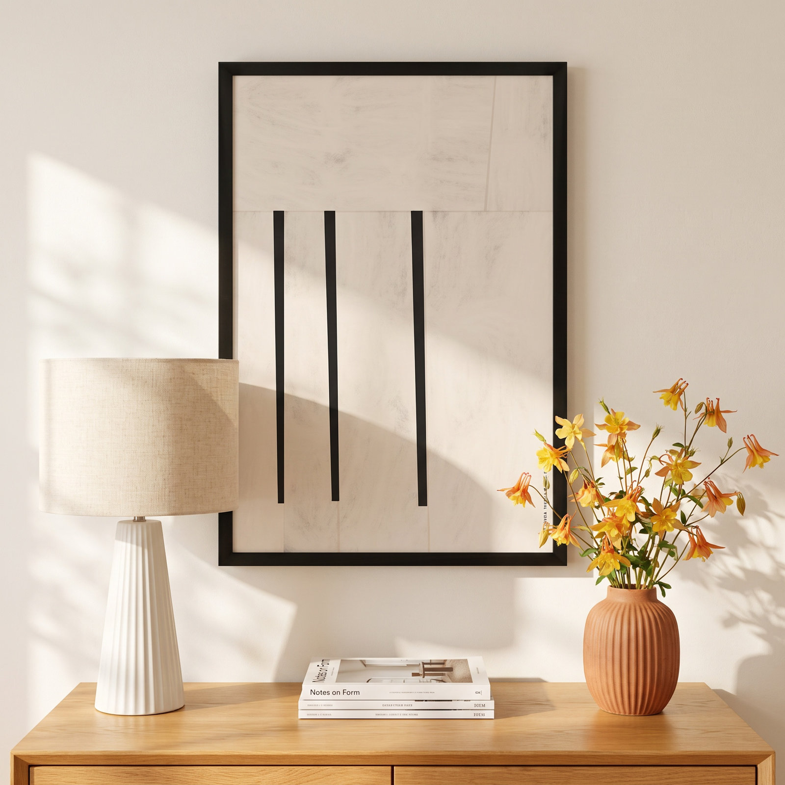 Clark "Scattered 2" Print by Romina Gadler, Black Paper Framed, 30" H x 21" W