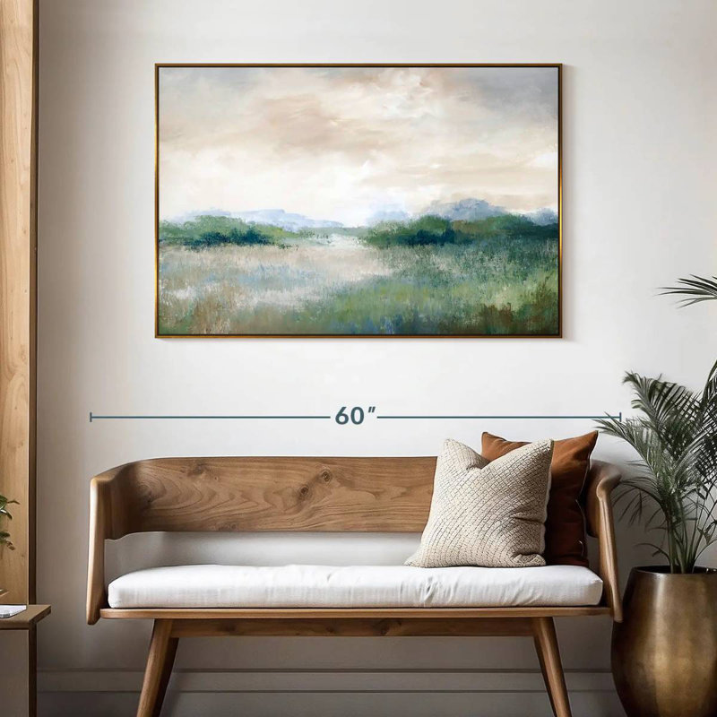 Calmer Vista, 46 po x 31 po, Cadre flottant doré