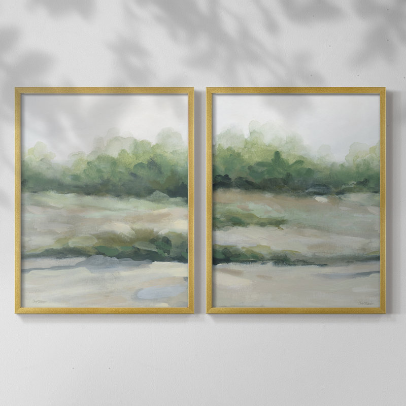 «Faded Morning I», reproduction encadrée de qualité supérieure - prête à être accrochée - aucun clou requis - aucun clou requis