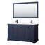 Ensemble de meuble-lavabo double 60 "avec miroir Avery-97831851-97831853-97831856