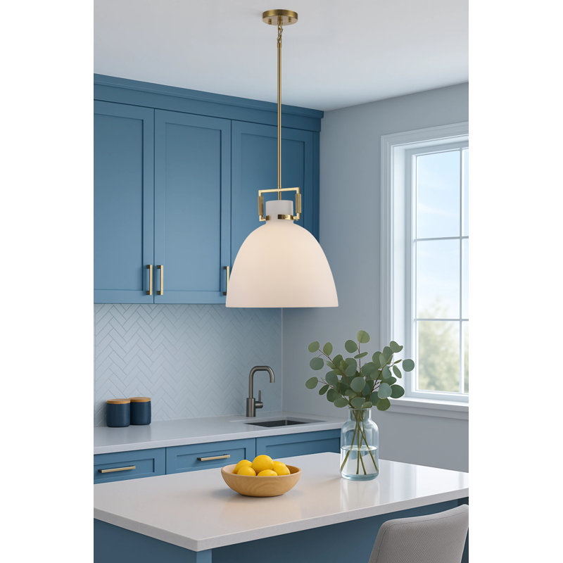 Luminaire suspendu 1 lumière Miami, Or antique