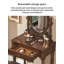 Coiffeuse vintage en bois avec miroir ovale inclinable