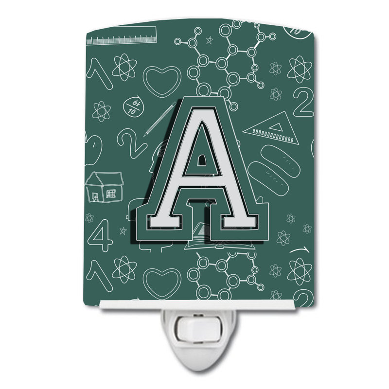 Back to School Initial Ceramic Night Light, A